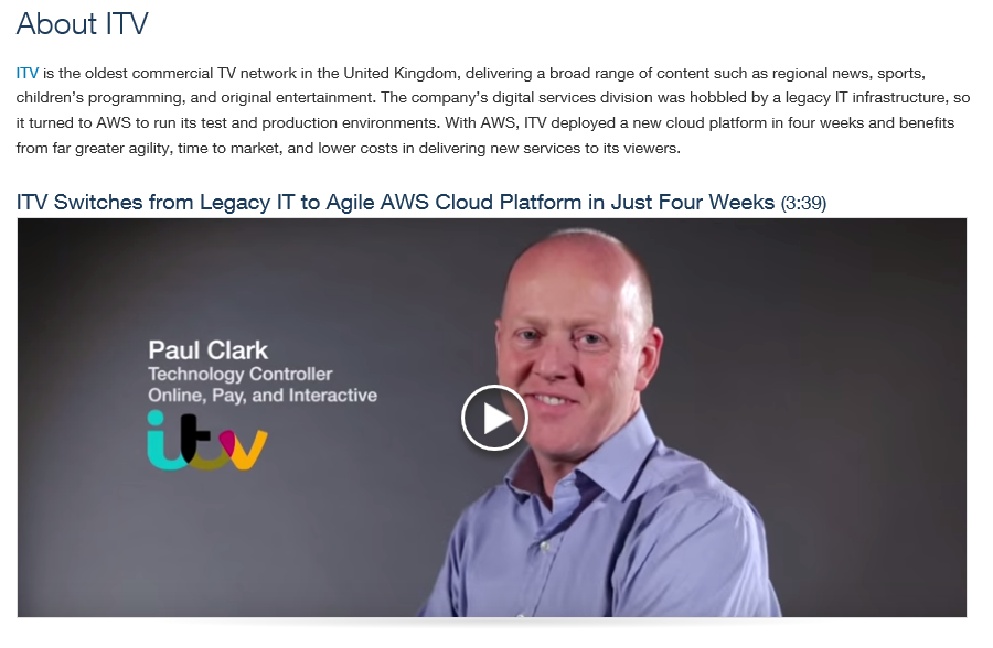 ITV & AWS video