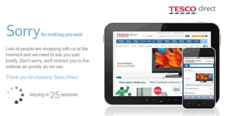 tesco website crash